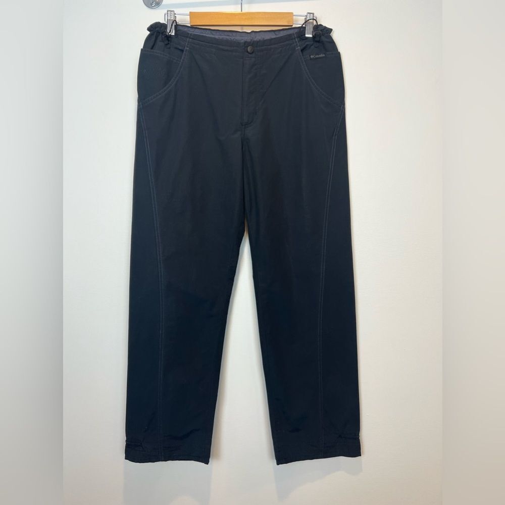 Columbia Women’s Vintage Hiking Pants Black Sz Medium side waist cinch bungee